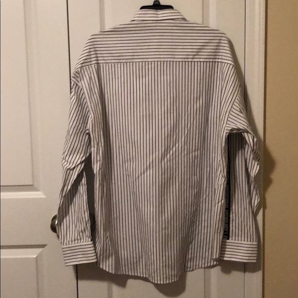 White with black stripes dress shirt - Picture 2 of 3